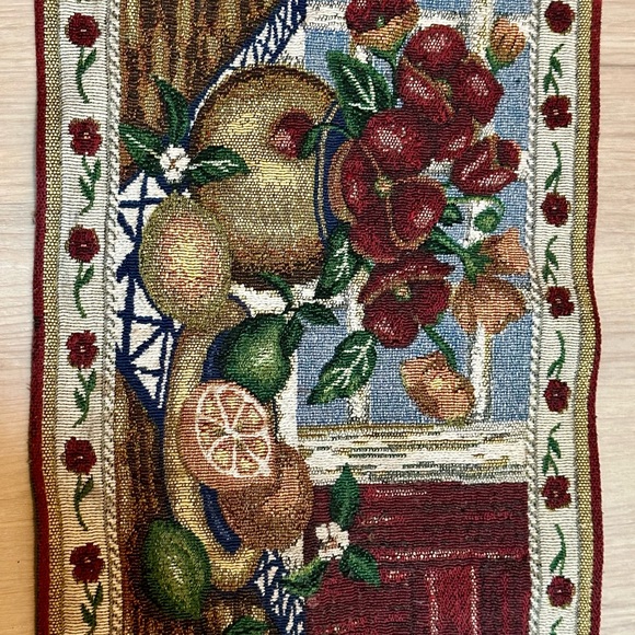 Colorful Fruit & Flower Mini Tapestry Placemat | Decorative Kitchen Pot Mat - Picture 5 of 10